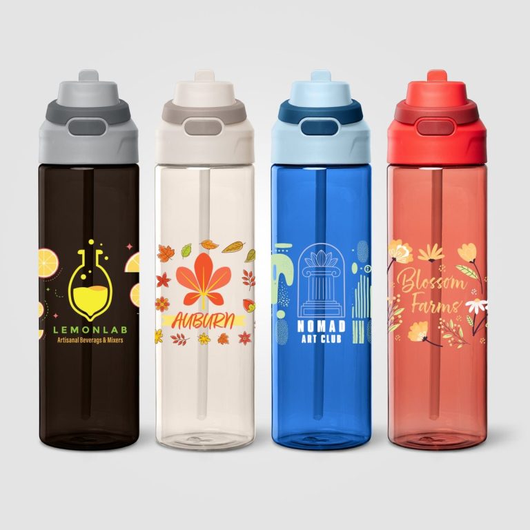 Lynk rPET Flip-Straw Single Wall Bottle 830 ml