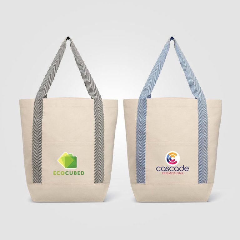 Niva 10 oz. Recycled Cotton Canvas Front Pocket Tote Bag 12.25L