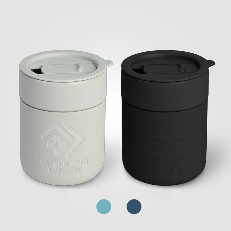 Obsidian 295ml Ceramic Mug with Silicone Lid