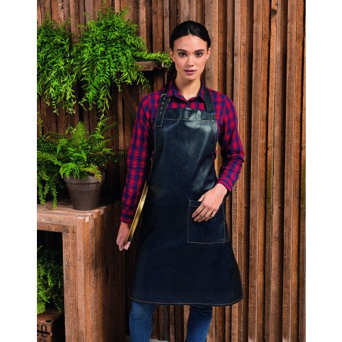 Premier Faux Leather Bib Apron