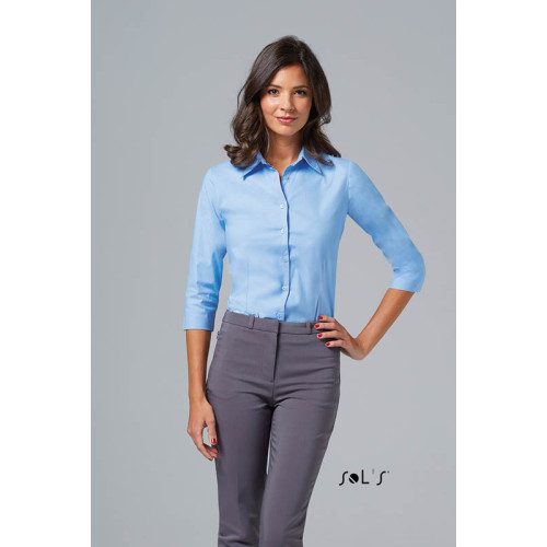 SOL'S Effect 3/4 Sleeve Stretch Women's Shirt Poplin **SOME COL's