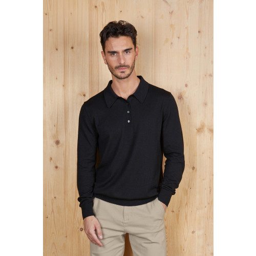 Stefan Wool Knit Polo Sweater