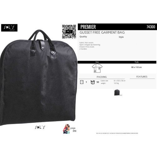 SOL'S Premier Gusset Free Garment Bag
