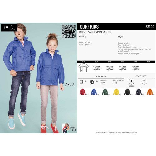 SOL'S Surf Kids' Windbreaker