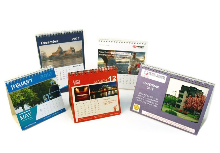 Branded A5 Wire-Bound Desk Calendars 2027